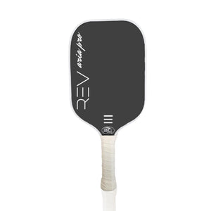 ARIA Pro white pickleball paddle front view with T700 carbon fiber face