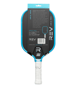 Back view of the REV ARIA PRO pickleball paddle with foam-injected thermoformed construction