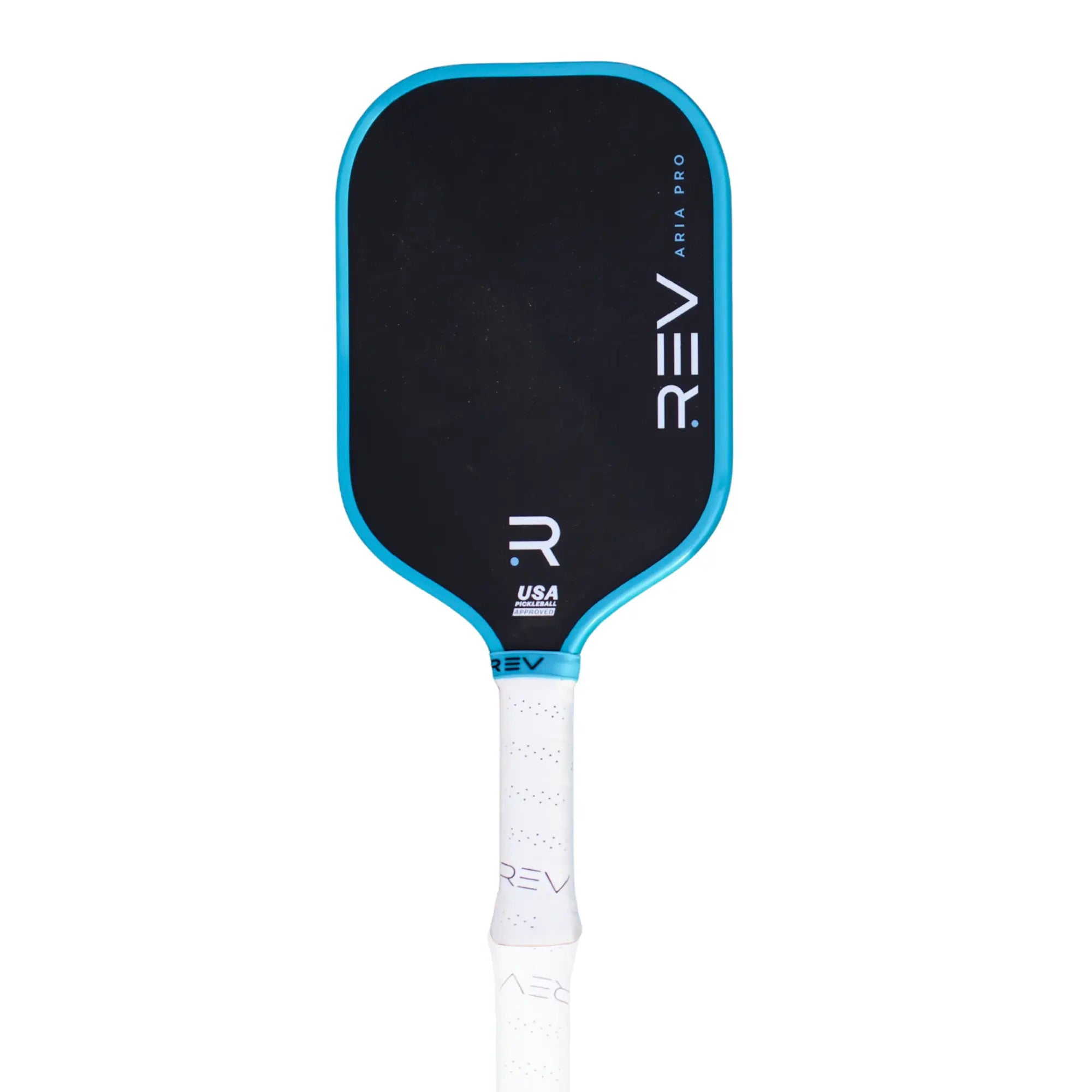 REV ARIA PRO pickleball paddle front view with thermoformed T700 carbon fiber face