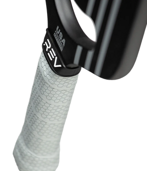 Angled view of the USA Pickleball Approved REV Platinum pickleball paddle